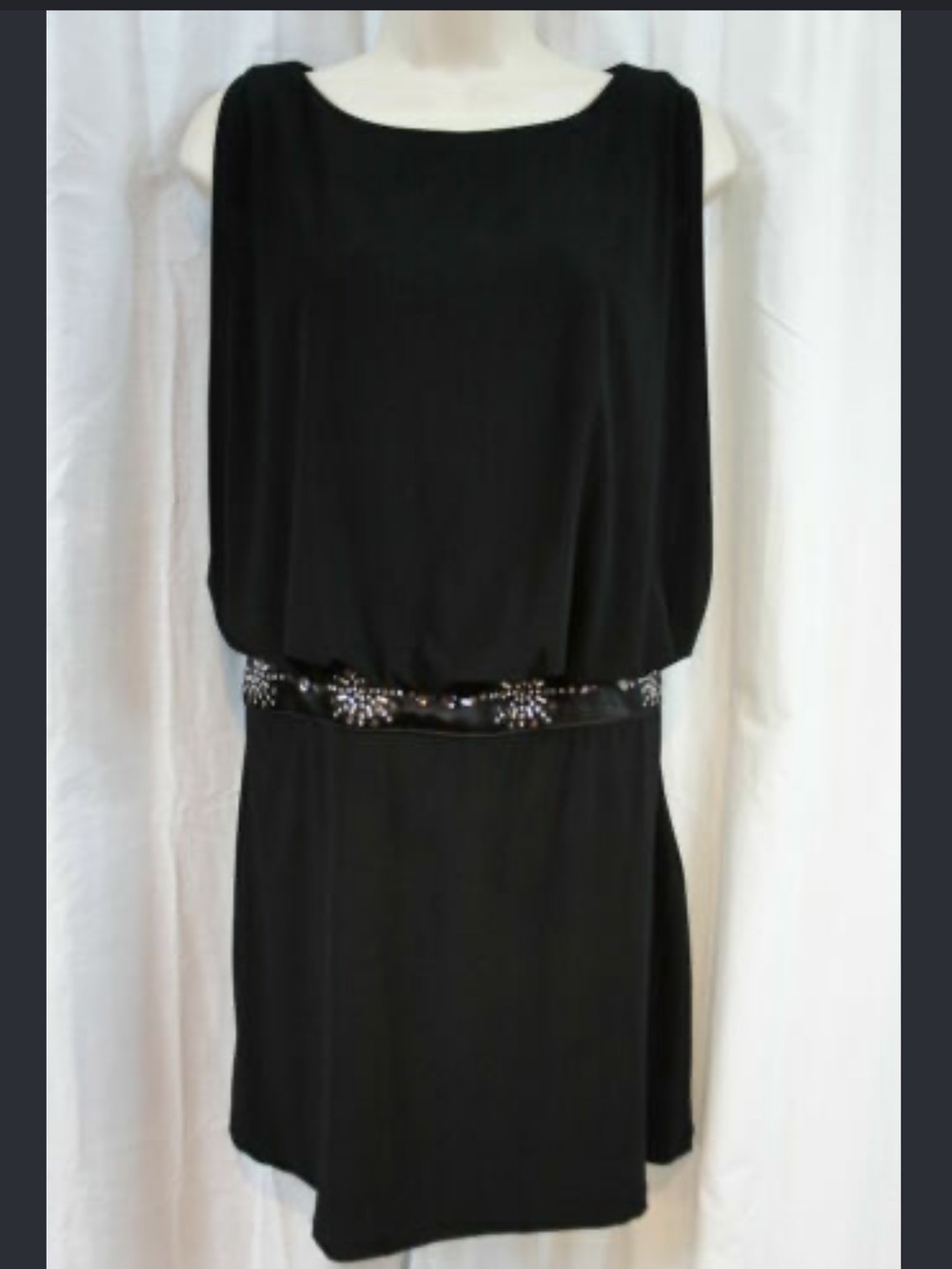 Vintage Le Chateau Black Embellished dress